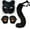 Black, variant on FASHOFT Bear Cosplay Halloween Set Face Paws Gloves Tail Furry Animal Role Play Masquerade Party Fancy Dress Up Outfit Halloween One Size
