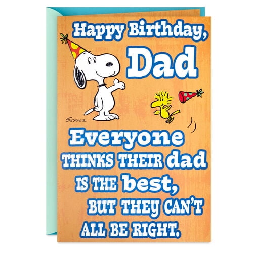 Peanuts Snoopy And Woodstock Pop Up Birthday Card For Dad Walmart Com