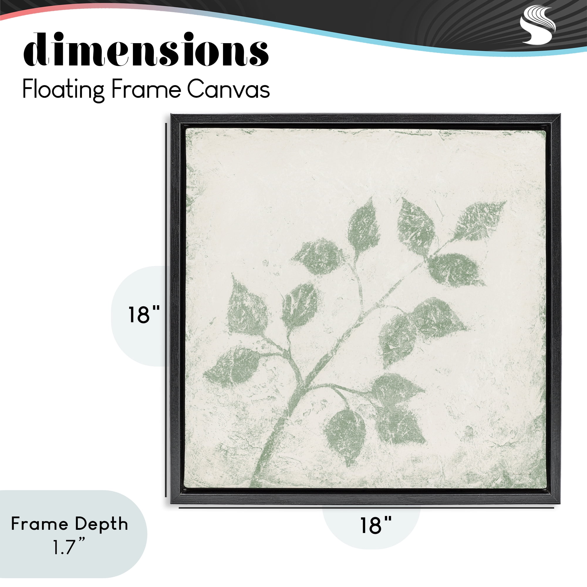 Stupell Industries November Leaves Tree Branches Black Framed Floater Canvas Wall Art, design by Michael Marcon