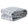 thumbnail image 6 of Pure Warmth Printed Fleece Electric Heated Warming Full Blanket Light Grey White, 6 of 6