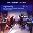 thumbnail image 4 of CONCETTA 49 Inch Modern L Shaped Computer Desk with Lower Storage Shelf & Side Bag, Two-Way Convertible Corner Gaming Table for Home Office, White, 4 of 8