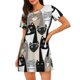 thumbnail image 1 of Easygdp Colors Cats Camisón de manga corta para mujer, informal, estampado, 1 of 6