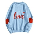 thumbnail image 4 of Valentine's Womens Sweatshirts LOVE Heart Graphic Printed Blouses Long Sleeve Round Neck Shirts Valentines Day Printed Sweaters Pullover Tops, 4 of 5