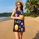thumbnail image 3 of Easygdp Space Planet para Vestido Transpirable de Mujer, Vestido Suelto de Manga Corta con Pliegues y Bolsillos para el Verano, 3 of 7