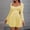 *Yellow, variant on ClodeEU Women's Square Neck Long Sleeve Fit Mini Dress with Tiered Ruffled Hem Blue,Womens Plus M