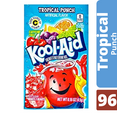 thumbnail image 2 of Kool-Aid Artificially Flavored Tropical Punch Unsweetened Powdered Drink Mix No Caffeine 2 Box Big Bundle 48 Packets Each Box, 0.16OZ., 96 (Packets), 2 of 8