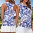 thumbnail image 5 of KUIFORTI Matching Couple Sport Shirts Tropical Palm Tree Lightweight Funny Men Women Matching Couple Golf Shirts Keep Cool in Hot Weather Racerback Design for Casual Wear, 5 of 6