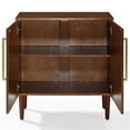thumbnail image 3 of Crosley Furniture Everett Table Console en Bois 2 Portes en Acajou/or, 3 of 10