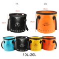 thumbnail image 2 of thinsony Collapsible Bucket Foldable Water Container Portable for Camping 20L Yellow, 2 of 9