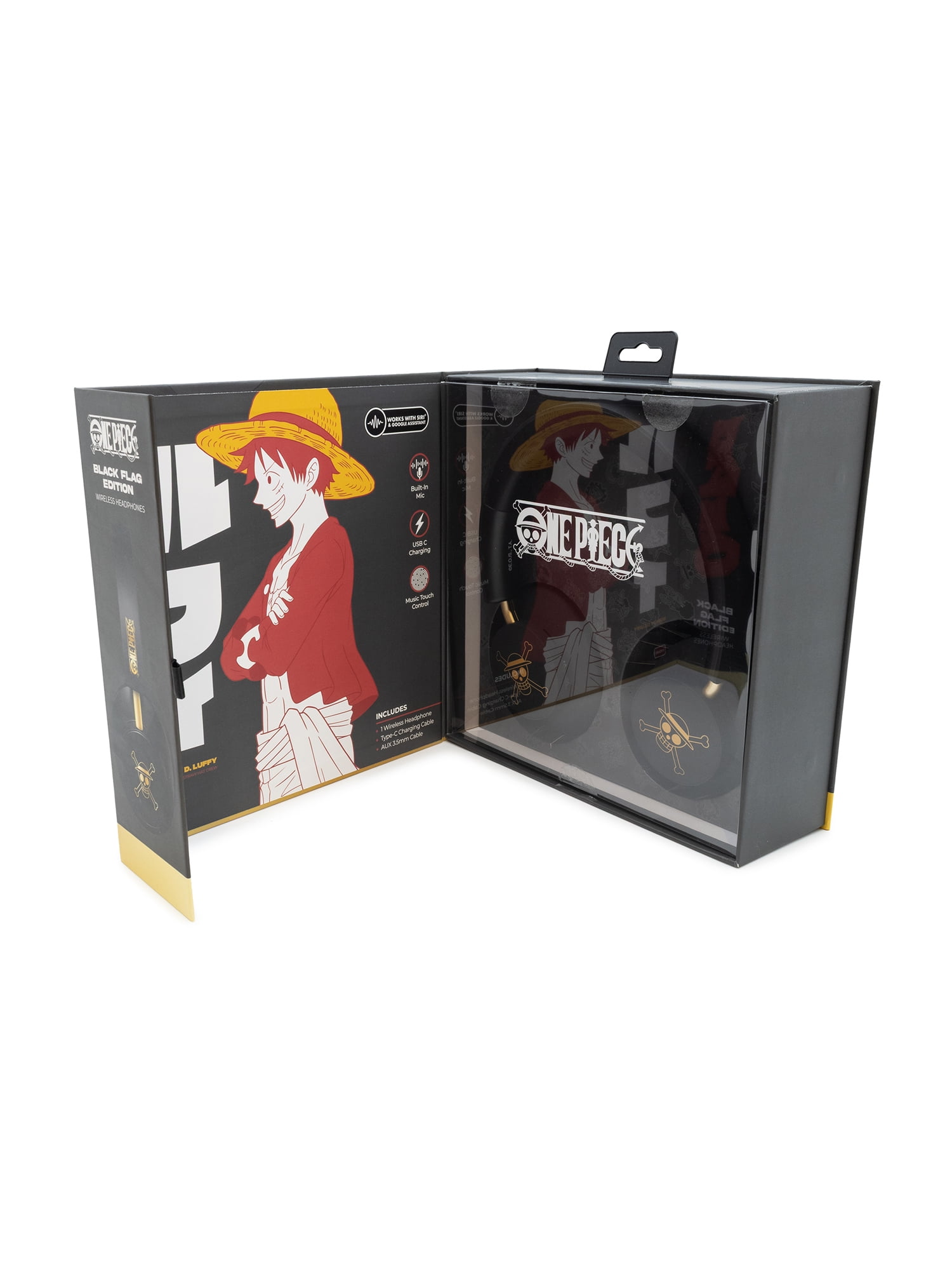 CultureFly One Piece Collector Edition Wireless Bluetooth Headphones Built in Mic and Touch Controls