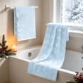 thumbnail image 6 of Tyidzon 2 Pcs Christmas Snowflake Hand Towels, 15.7 x 23.6 in Towels for Kitchen and Bathroom, Blue, 6 of 6