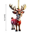 thumbnail image 6 of Honeeladyy Christmas Decorations Gift, Deer Ornament 2D Acrylic Pendants, Christmas Tree Decor Deer, Home Decor for Fireplaces, Window, Mantle, Doors, Walls, 3.1 Inches, 6 of 6