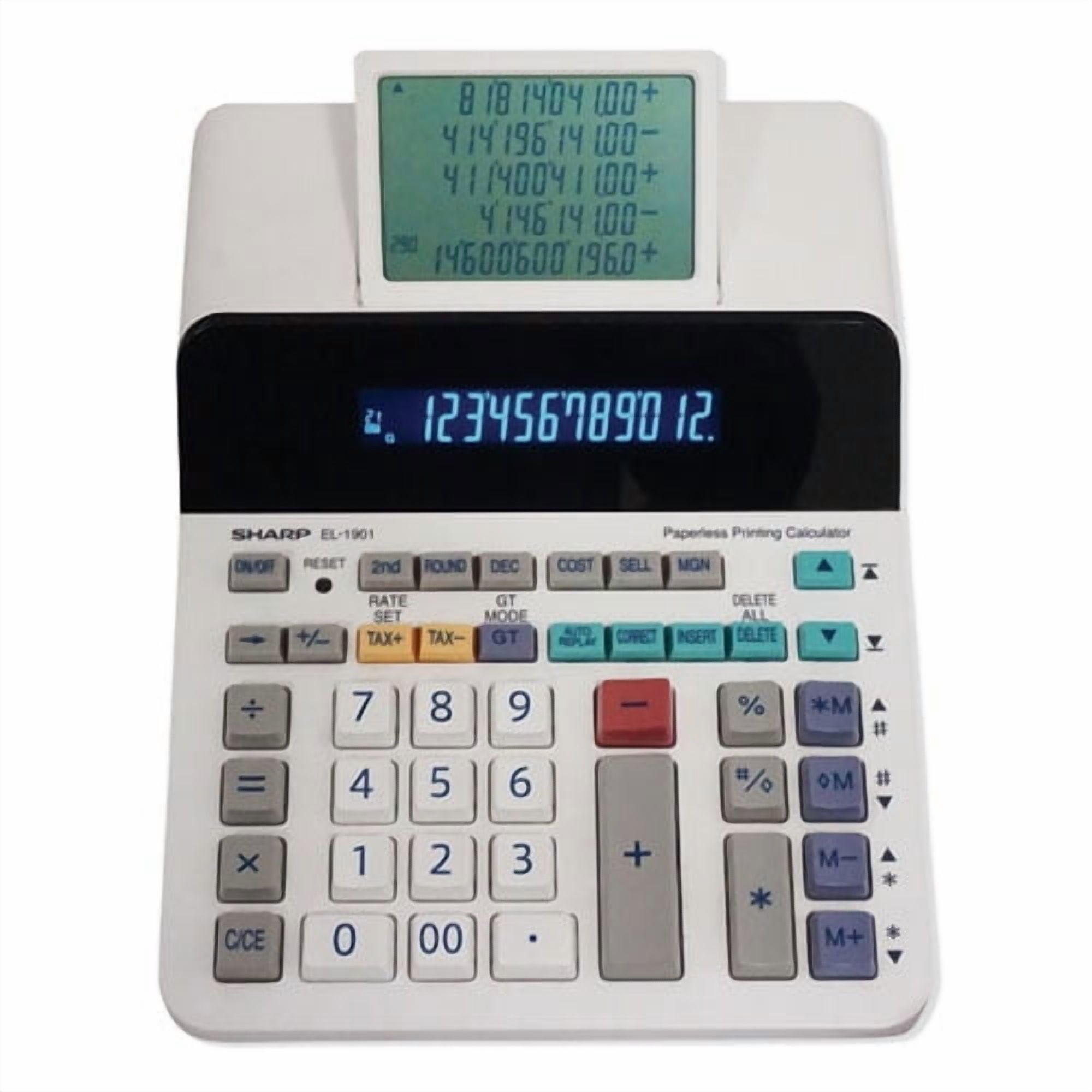EL-1901 Paperless Printing Calculator with Check and Correct | Bundle of 2