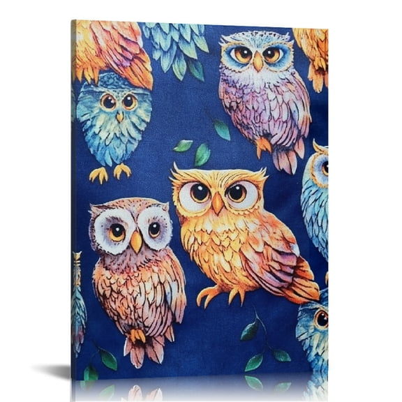 Creowell Owls Art Modern Canvas Prints Wall Decor for Home Office 12x16in