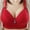 Red, variant on Womens Bras Fashion Comfortable Woman's Lace Beauty Back Strap Wrap Plus Size Bra Underwear for Women Christmas Gifts Cute Underwear