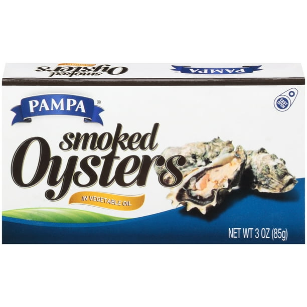 Pampa Smoked Oysters in Vegetable Oil, 3 oz Box