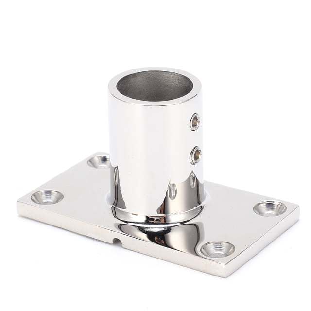 Base de soporte rectangular de acero inoxidable de 90°, accesorio de pasamanos anticorrosión duradero para barcos y yates, 22 mm