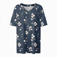 thumbnail image 6 of TOWMUS V-Neck T-shirts for Women Petal Sleeve Tunic Tops Summer Casual Womens Shirts, 6 of 6