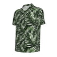 thumbnail image 2 of Balery Tropical Palm Leaves1 Printed Men’s Short Sleeve Polo Shirt, Midweight Men's Shirt,Golf Polo shirts -4X-Large, 2 of 9