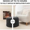 thumbnail image 4 of Round Pouf Ottoman 20x20x14 Inches Boho Poof Home Decor Floor Pouffe Ottoman Foot Rest for Couch Sofa Bean Bag Chairs Living Room Bedroom Dark Gray, 4 of 17
