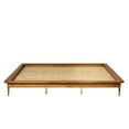 thumbnail image 5 of Walker Edison Mid Century Modern Wood Platform King Bed, Caramel, 5 of 13