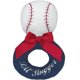 thumbnail image 1 of Bearington Baby Lil Slugger - Sonajero de anillo suave de béisbol para bebé, color rojo, blanco y azul, 5,5 pulgadas, 1 of 1
