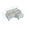 thumbnail image 4 of Gewnee Loveseat Sofa with Ottoman for Living Room, Modern Chenille Comfy Sectional Sofa Cloud Couch, 2-Seat, 4 of 12