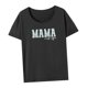 thumbnail image 4 of Camiseta de manga corta para mujer, camiseta para mamá, ropa de verano a la moda, ropa de gimnasio para mujer, camiseta para madre para viajes de trab XL, 4 of 8