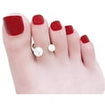 thumbnail image 5 of 24 Pcs Faux Ongles Français Courts Faux Ongles Carrés Pointes d'Ongles Complètes Rouges Décalcomanies pour Pieds, 5 of 5