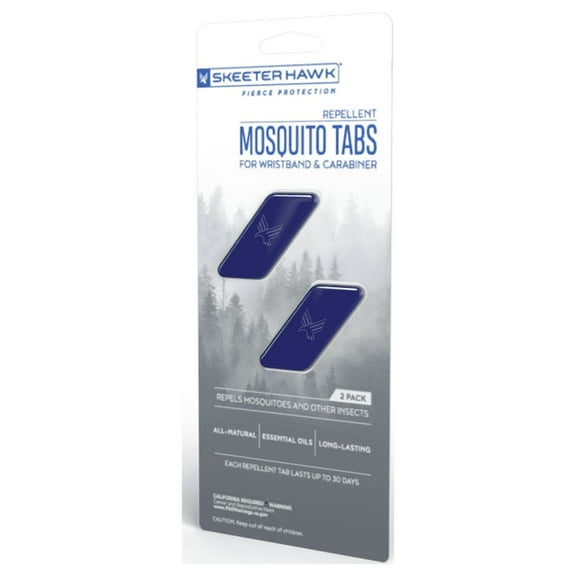 Skeeter Hawk Replacement Repellent for the Mosquito Wristband and Carabiner, 2 Pack, Blue
