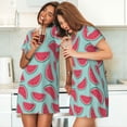 thumbnail image 7 of Bixox Watermelon Pattern Women's Nightgown, Soft & Breathable Sleepwear, Round Neck Knee-Length Pajama Dress,Loungewear for Home & Sleep, 7 of 7