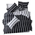 thumbnail image 1 of Black and White Bedspread Set Mix Color Black and White Simple Striped Bedding Set Multi-size, 1 of 8