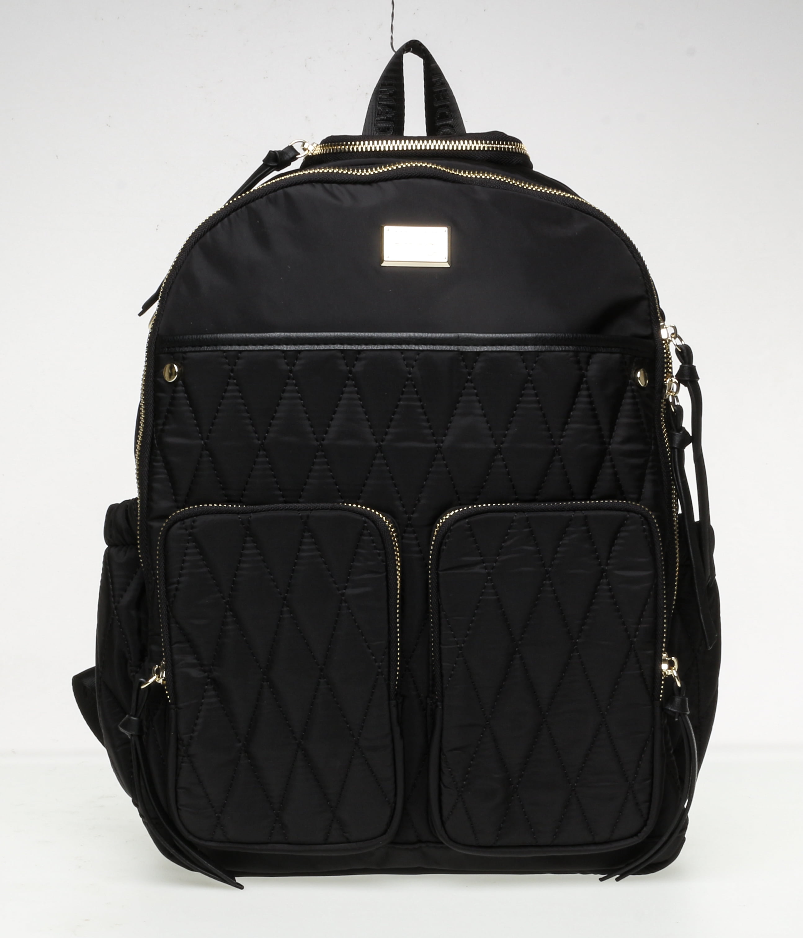 Madden NYC Women's Diaper Backpack Quilted Black