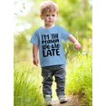 thumbnail image 2 of I'm The Reason We Are Late T-Shirt Infant -Smartprints Designs,  24 Months, 2 of 4