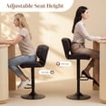 thumbnail image 4 of HOMCOM Adjustable Bar Stools Set of 2 with Footrest Back for Dining Room, 4 of 10