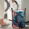 thumbnail image 5 of Fuzoiu Colorful Floral Patterned Horse Print Circular Hamper,Laundry Basket with Handle,Collapsible Laundry,Dirty Clothes Storage Basket,for Bedroom Bathroom Dorm Living Room-Small, 5 of 6