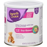 Parent's Choice Soy Based Infant Formula with Iron Powder, 25.75 Oz.