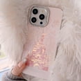 thumbnail image 3 of Pink Glitter Castle Phone Case with Lanyard for iPhone 15 14 13 12 Pro Max Plus Princess Fairytale Phone Case Cover blue with strap For iPhone 15 Plus, 3 of 6