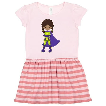 

Inktastic African American Girl Superhero Green Costume Gift Toddler Girl Dress