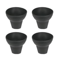 Uxcell Pickleball Ball Retriever, Pickleball Upper Suction Cup Grabber, Black 4 Pcs