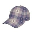 thumbnail image 1 of Balery Heart Check Plaid Gorra de béisbol de tamaño ajustable para correr, entrenar y actividades al aire libre. Gorra de papá para todas las estaciones., 1 of 6