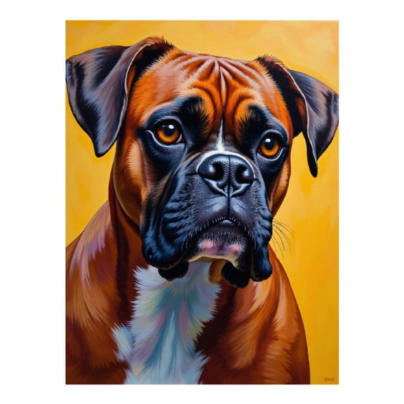 Diamond Art Kit for Adults, Boxer Dog Portrait Vibrant Art Diamond Painting for Adults Beginners, 5D DIY Diamond Art Painting Kits, Colorful Diamond Painting Craft for Home Decor 12x16