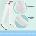 thumbnail image 3 of 5 Pairs Awesome Women Thigh High Cotton Boot Socks. Soft And Durable Knee High Socks, Perfect As Winter & Spring Socks Size 6-9 White T1023-5p1c5, 3 of 4