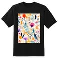thumbnail image 2 of Plus Size Shirt for Women Black Tops for Women Short Sleeves Shirt for Women Watercolor Flower1 T Shirt Crewneck Shirt for Women XL, 2 of 5