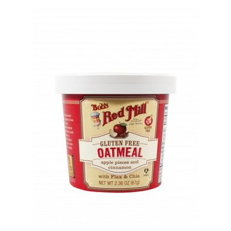 pack of 3-Bob's Red Mill, Oatmeal, Apple Pieces and Cinnamon, 2.36 oz (67 g)