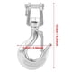 thumbnail image 5 of Riwesomey Gancho de seguridad de 2 piezas Gran capacidad de carga Gancho de elevación giratorio de acero inoxidable 304 Gancho de ojo de acero con Herramientas y ferretería Riwesomey TO004489-00, 5 of 6