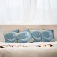 thumbnail image 4 of Ambesonne Moon Throw Pillow Cover 4 Pack, Vintage Crescent Moon, 20", Slate Blue Mustard, 4 of 5