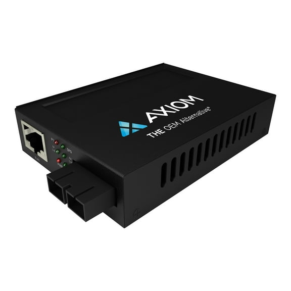 Axiom 1Gbs POE  RJ45 to 1000BASE-SX Fiber Media Converter, MMF, SC, 550m, 850nm