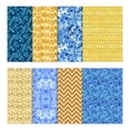 thumbnail image 2 of Soimoi 8 Pc Fat Quarter Bundle,Asian BatikPrint 18"x 22"DIY Patchwork-100% CottonPre-Cut Quilting Fabric Mustard, Brown, Blues, 2 of 7