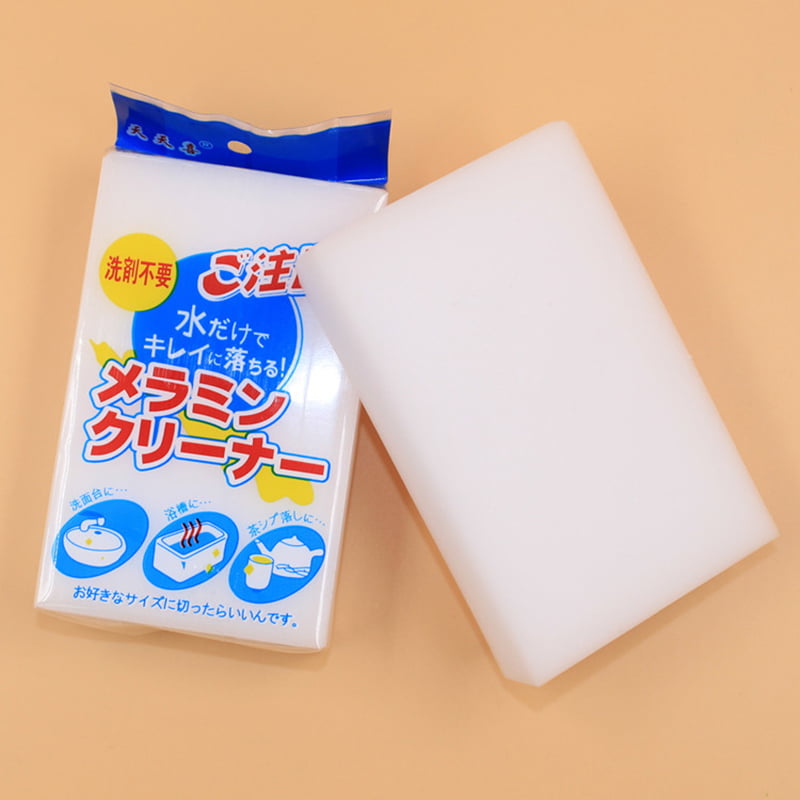 Pink and White  Magic Sponge Eraser Melamine Foam Stain Remover  Cleaning Block 